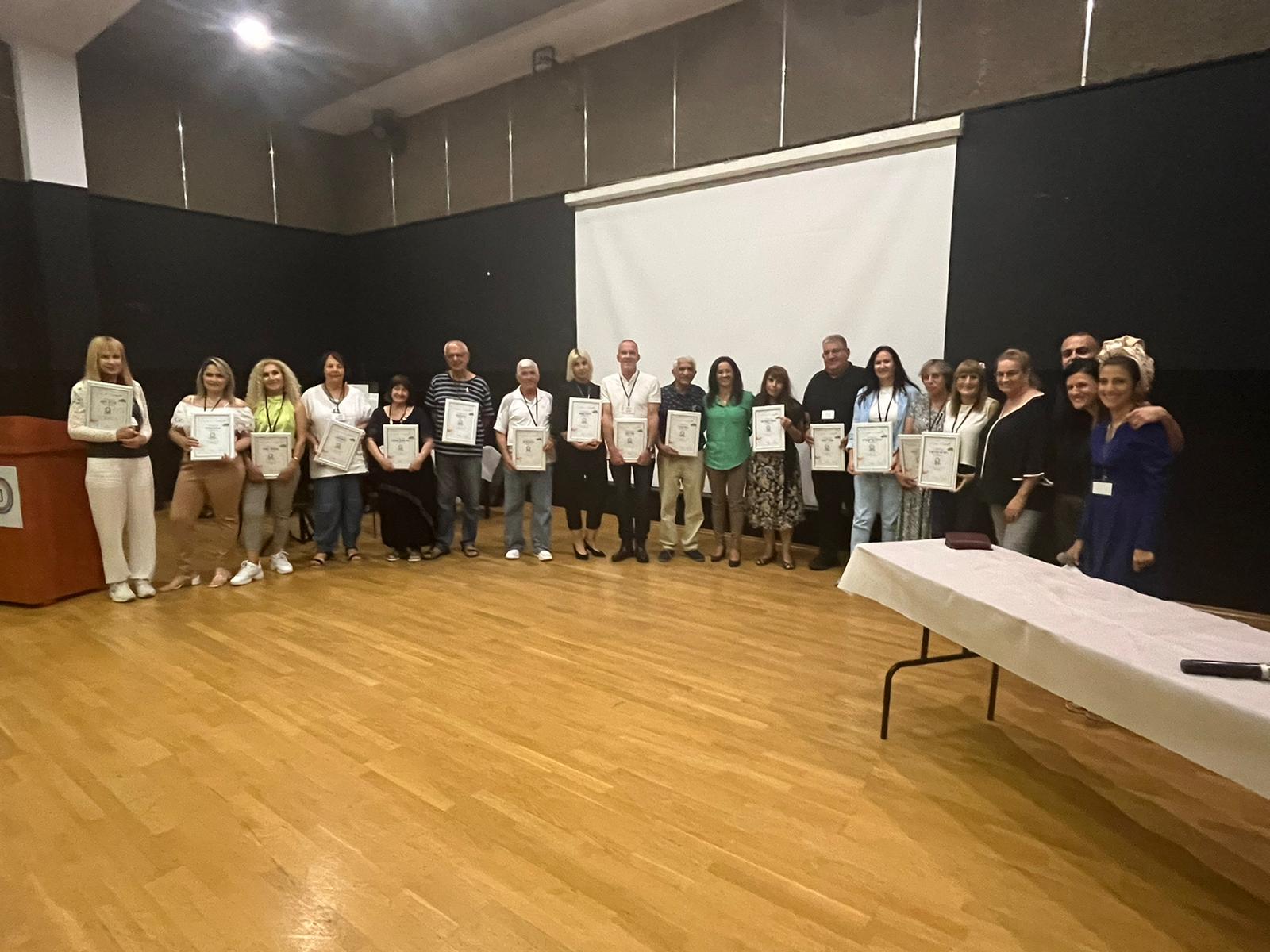 הפעילים הוזמנו לטקס מרגש, קיבלו תעודות וחשפו את תוכניות העבודה 