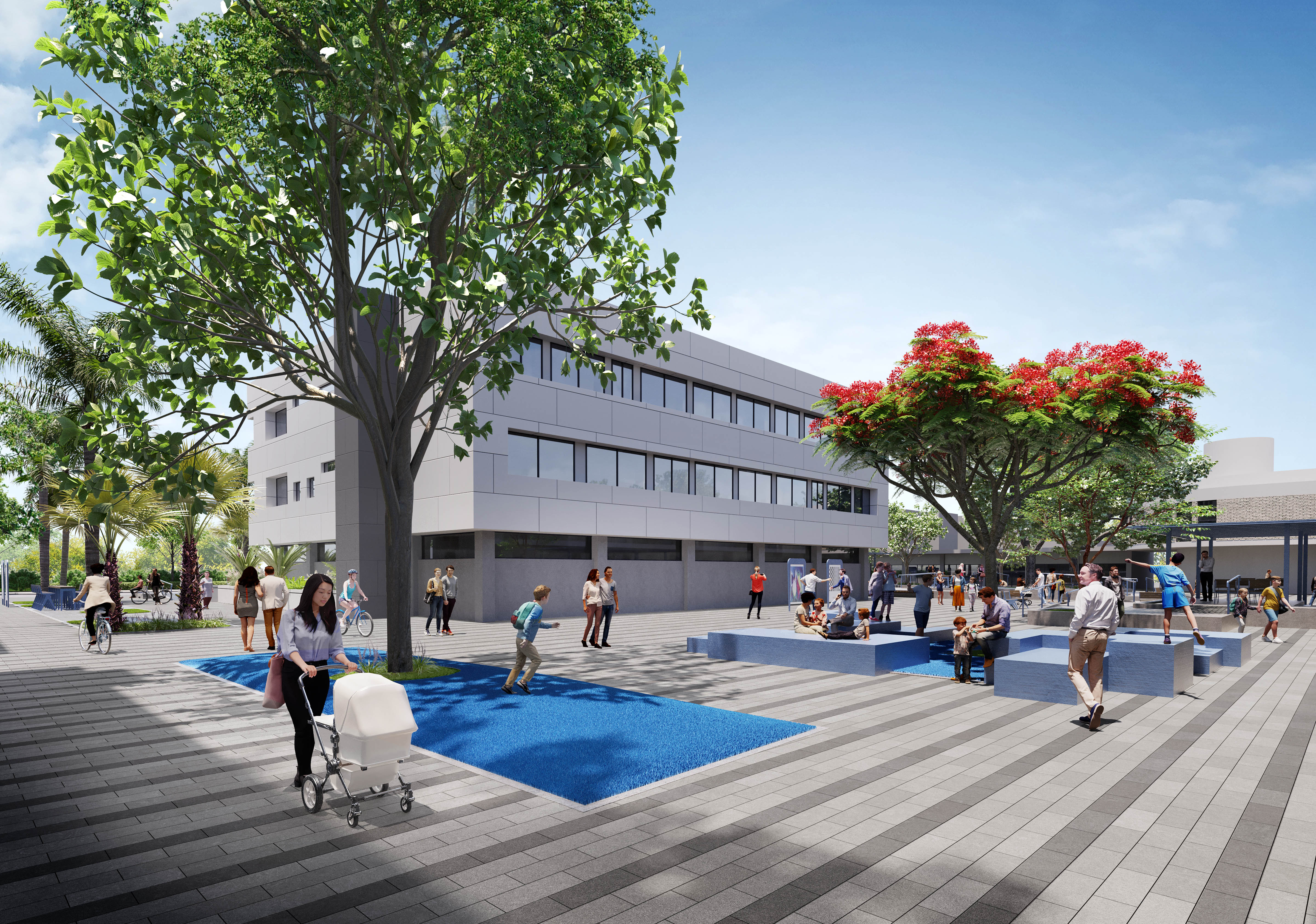 החלו עבודות שדרוג ופיתוח נרחבות ברחבת העירייה