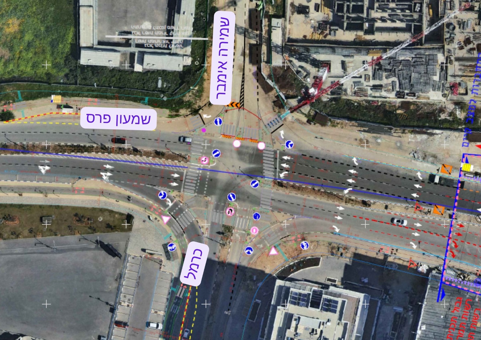 צומת הרחובות שמעון פרס ושמירה אימבר