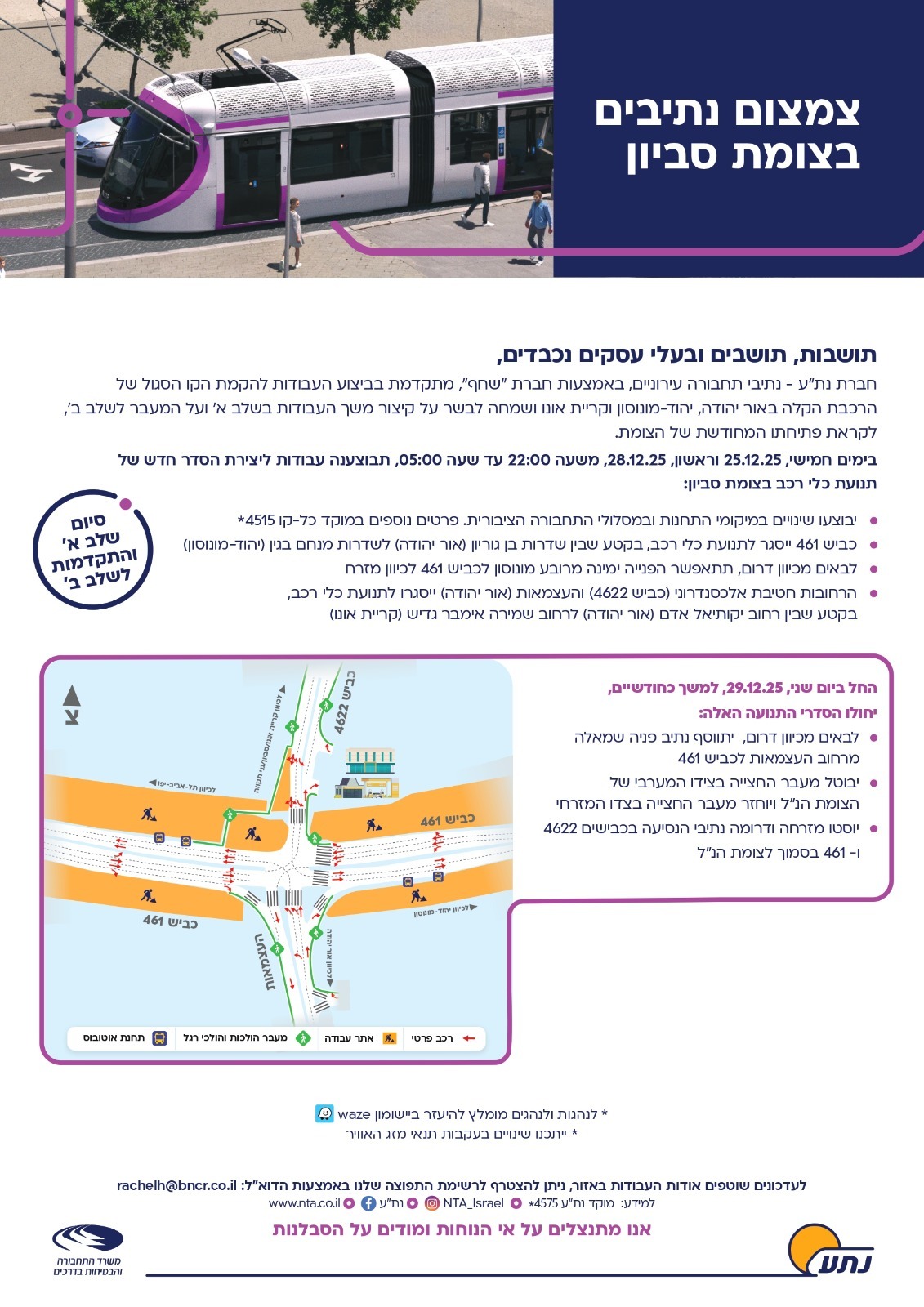 צמצום העבודות בצומת סביון